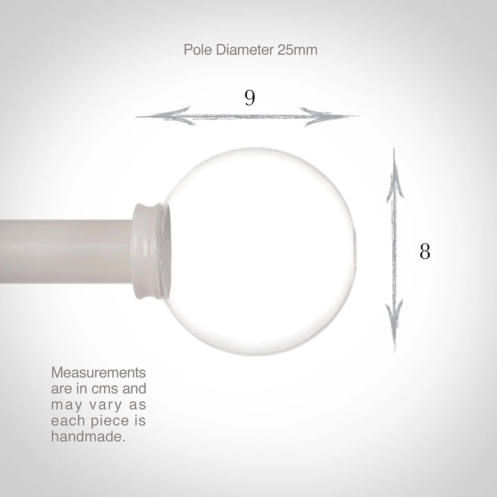 25mm Glass Finial In Clay 5 25mm Glass Finial In Clay - Image 3