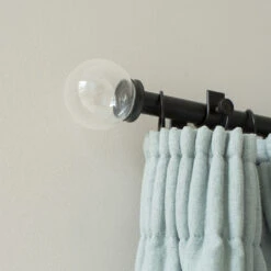 25mm Glass Finial In Matt Black -Curtains & Poles Sales 452mb 12