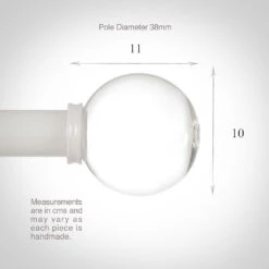 38mm Glass Finial In Clay -Curtains & Poles Sales 453cl 13