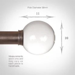 38mm Glass Finial In Polished 9 38mm Glass Finial In Polished -Curtains & Poles Sales 453po 3