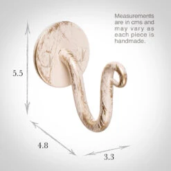 Hatton Holdback Hook In Old Ivory -Curtains & Poles Sales 5009oi 13