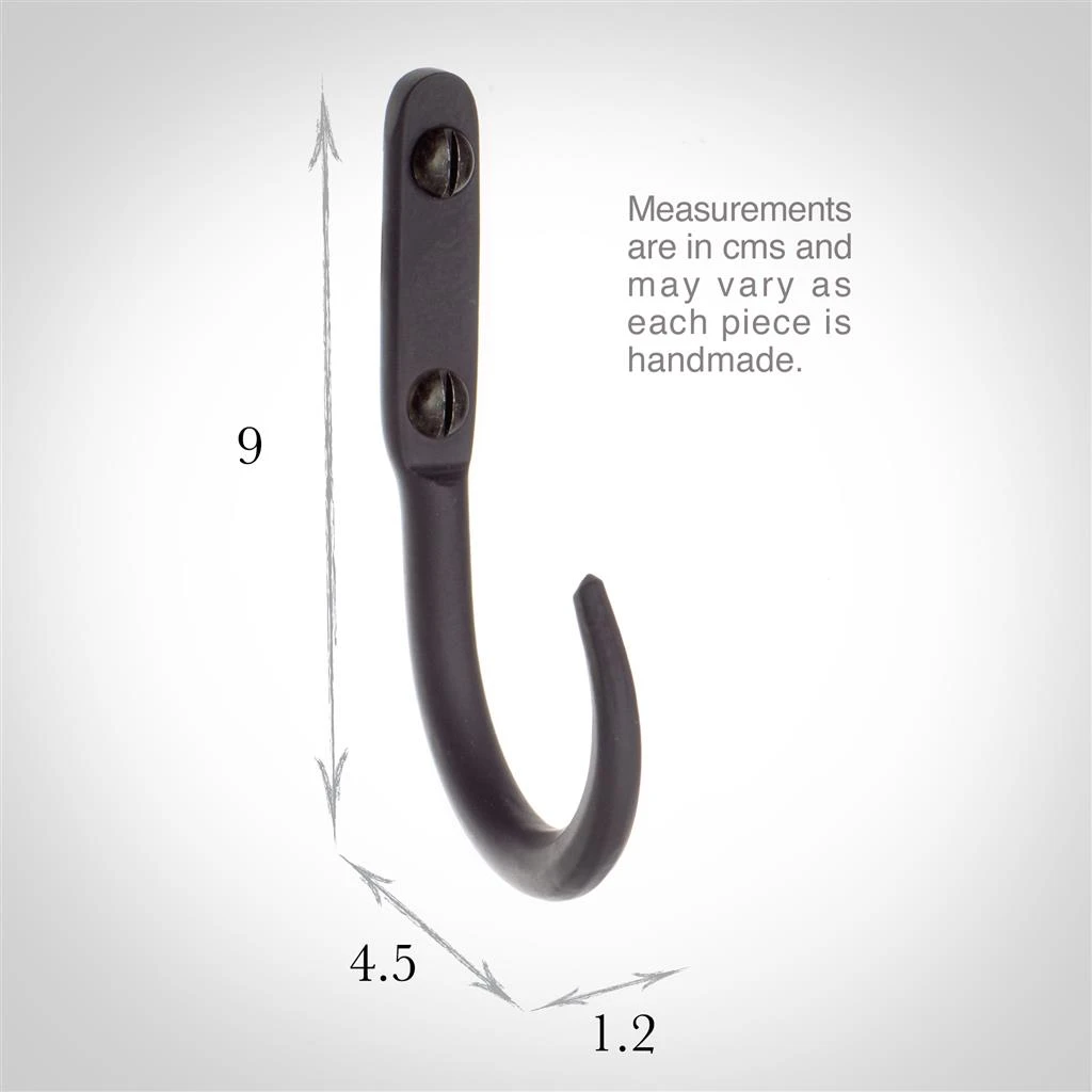 9cm Barn Wall Hook In Matt Black 7 9cm Barn Wall Hook In Matt Black - Image 5