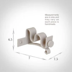 12/12mm Double Pole Centre Bracket In Clay -Curtains & Poles Sales 6001cl 13