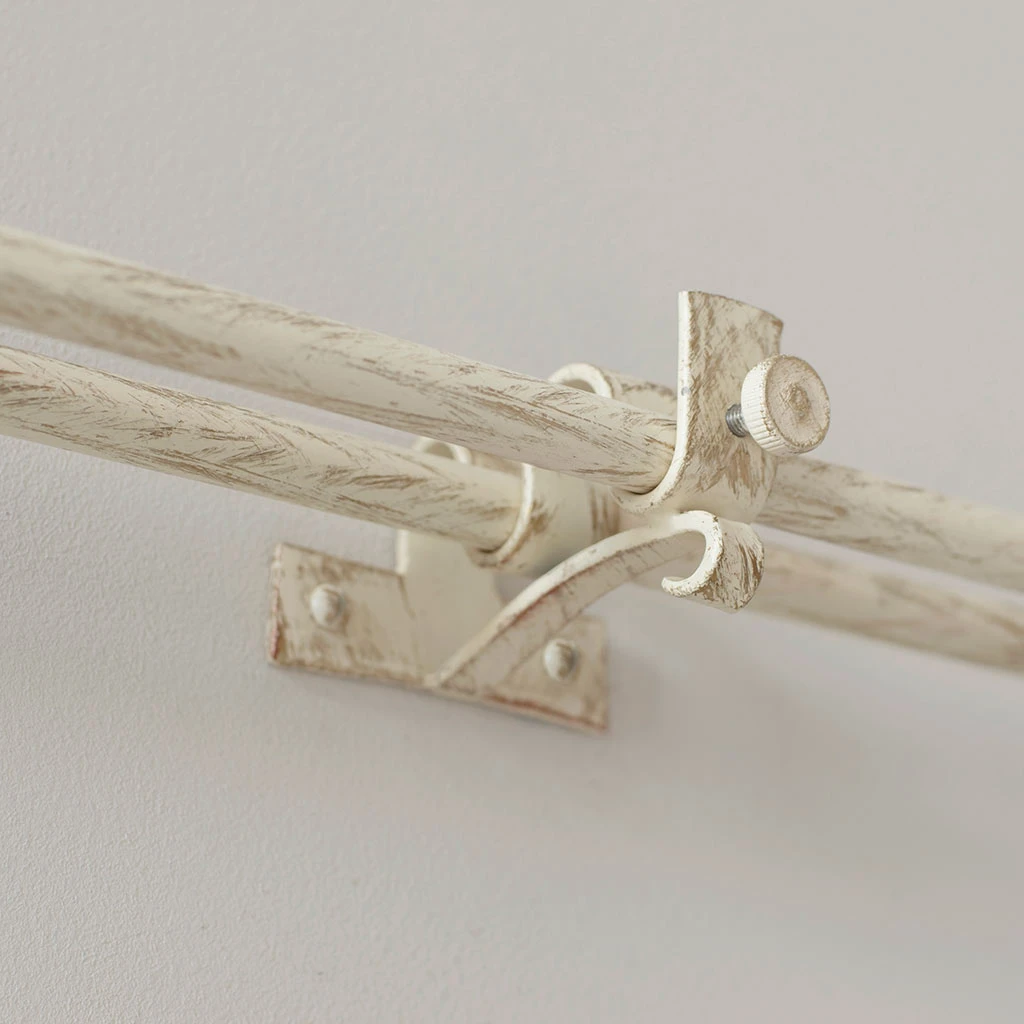 12/12mm Double Pole Centre Bracket In Old Ivory 4 12/12mm Double Pole Centre Bracket In Old Ivory - Image 2