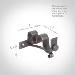 20/12mm Double Pole Centre Bracket In Polished -Curtains & Poles Sales 6002po 3