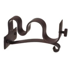 25/12mm Double Pole Centre Bracket In Beeswax -Curtains & Poles Sales 6003bw 2