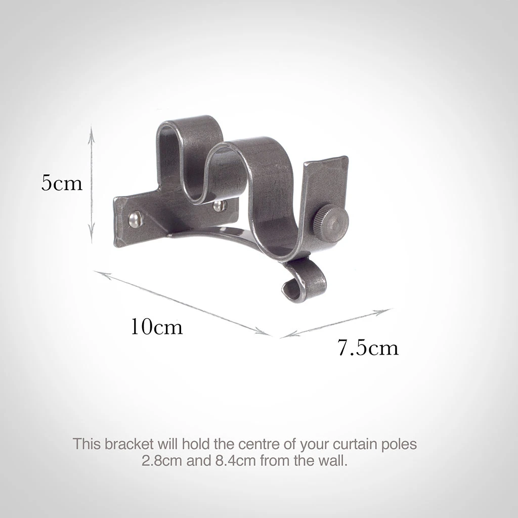 25/12mm Double Pole Centre Bracket In Polished 5 25/12mm Double Pole Centre Bracket In Polished - Image 3