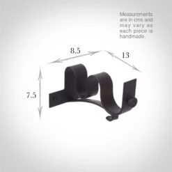 38/20mm Double Pole Centre Bracket In Beeswax -Curtains & Poles Sales 6004bw 3