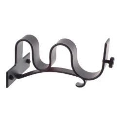 38/20mm Double Pole Centre Bracket In Matt Black -Curtains & Poles Sales 6004mb 20