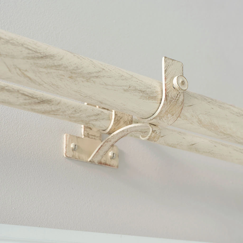 38/20mm Double Pole Centre Bracket In Old Ivory 4 38/20mm Double Pole Centre Bracket In Old Ivory - Image 2