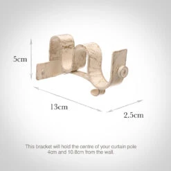 38/20mm Double Pole Centre Bracket In Old Ivory 7 38/20mm Double Pole Centre Bracket In Old Ivory -Curtains & Poles Sales 6004oi 13