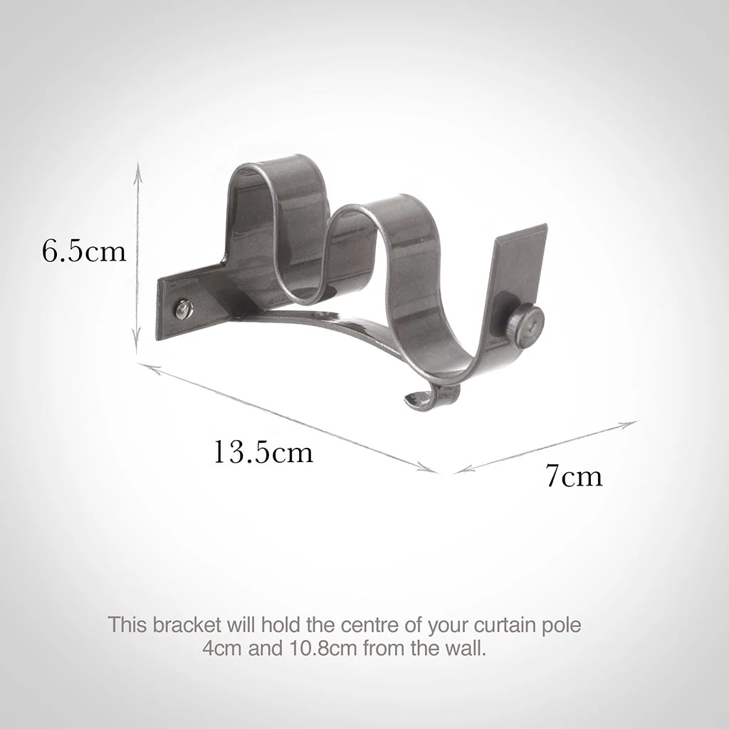 38/20mm Double Pole Centre Bracket In Polished 5 38/20mm Double Pole Centre Bracket In Polished - Image 3