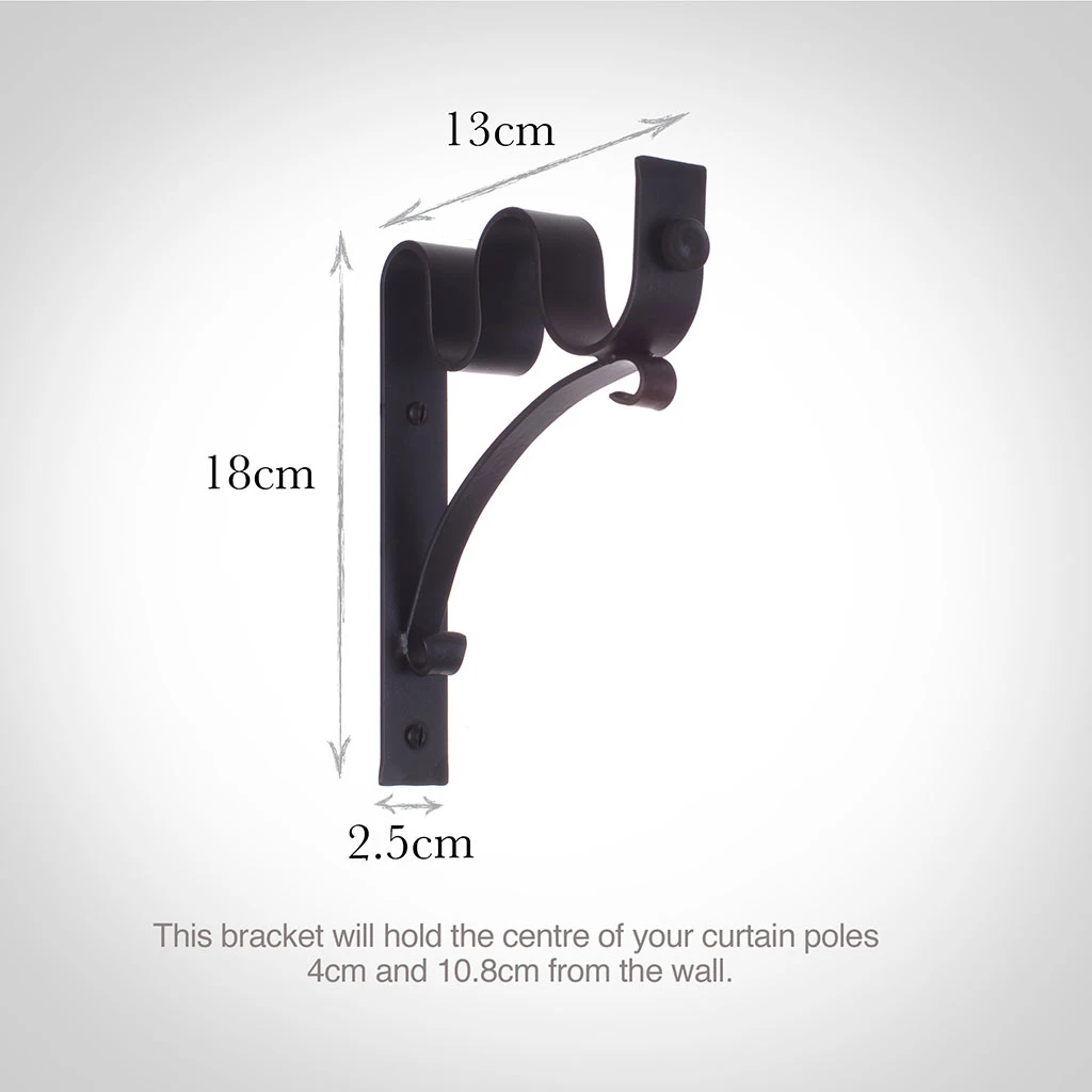 38/20mm Double Pole Standard Bracket In Beeswax 5 38/20mm Double Pole Standard Bracket In Beeswax - Image 3