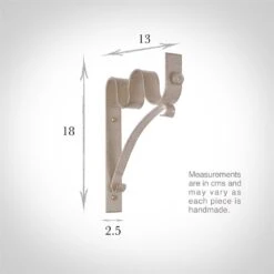 38/20mm Double Pole Standard Bracket In Old Ivory -Curtains & Poles Sales 6008oi 3