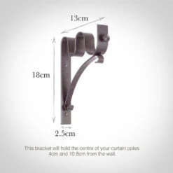 38/20mm Double Pole Standard Bracket In Polished -Curtains & Poles Sales 6008po 13