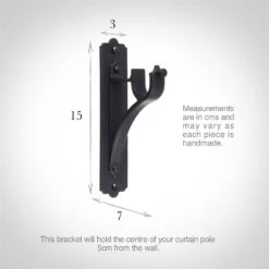 20mm Brett Standard Bracket In Matt Black 10 20mm Brett Standard Bracket In Matt Black -Curtains & Poles Sales 6009mb 13