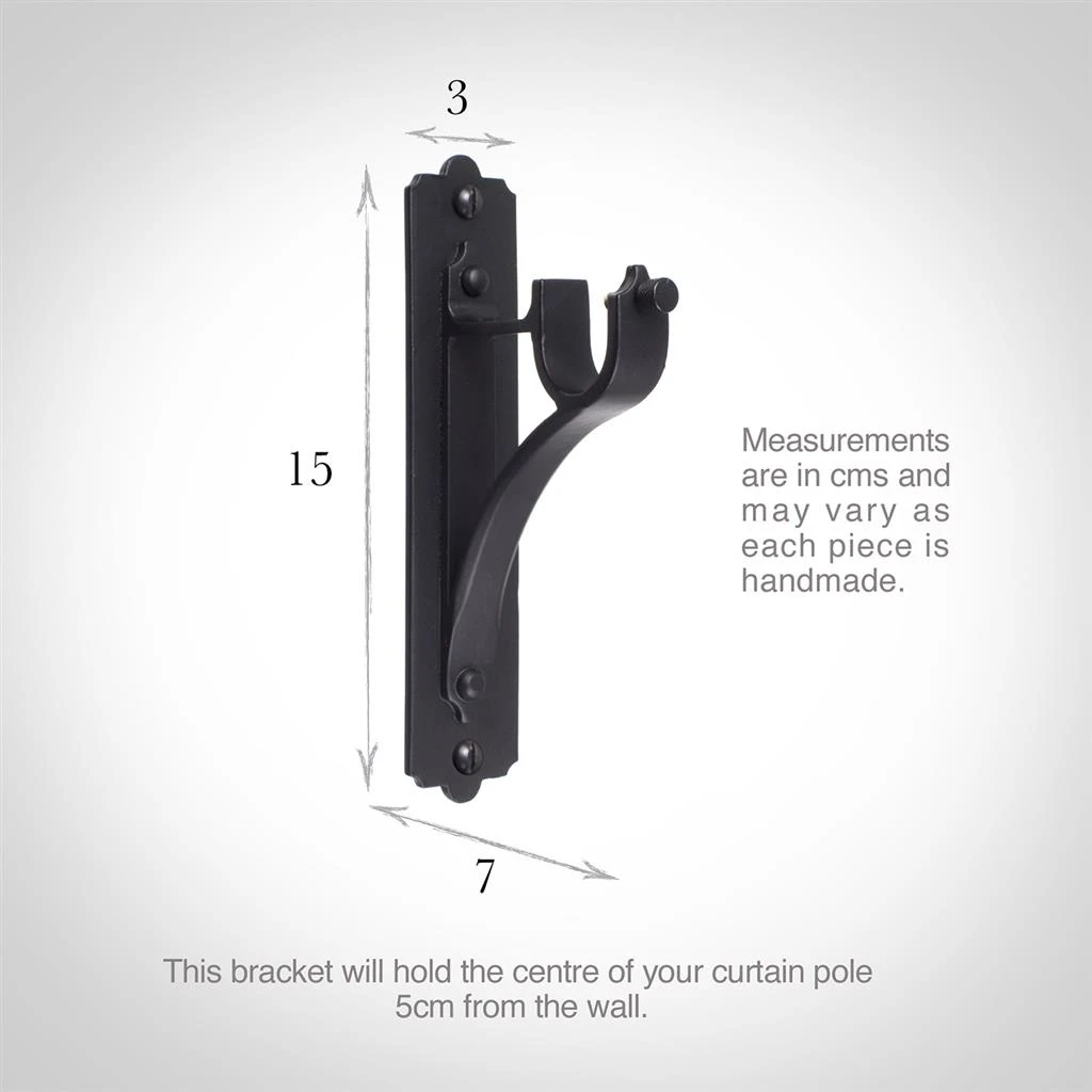 20mm Brett Standard Bracket In Matt Black 6 20mm Brett Standard Bracket In Matt Black - Image 4