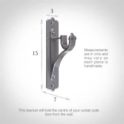 20mm Brett Standard Bracket In Mercury 10 20mm Brett Standard Bracket In Mercury -Curtains & Poles Sales 6009me 13