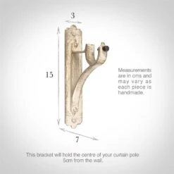 20mm Brett Standard Bracket In Old Ivory 10 20mm Brett Standard Bracket In Old Ivory -Curtains & Poles Sales 6009oi 13