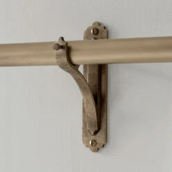 25mm Brett Standard Bracket In Antiqued Brass -Curtains & Poles Sales 6010ab 12