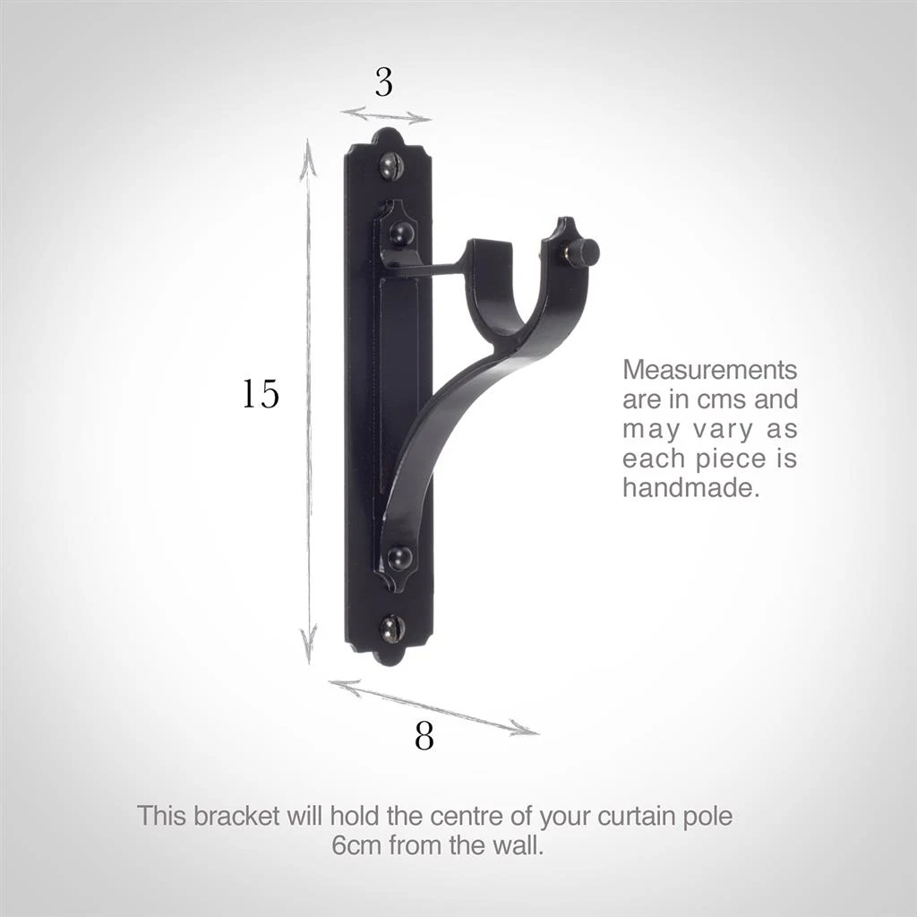 25mm Brett Standard Bracket In Matt Black 6 25mm Brett Standard Bracket In Matt Black - Image 4