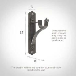 25mm Brett Standard Bracket In Polished -Curtains & Poles Sales 6010po 13
