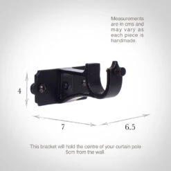 20mm Brett Centre Bracket In Matt Black 8 20mm Brett Centre Bracket In Matt Black -Curtains & Poles Sales 6011mb 13