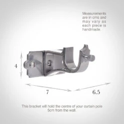 20mm Brett Centre Bracket In Mercury 8 20mm Brett Centre Bracket In Mercury -Curtains & Poles Sales 6011me 13