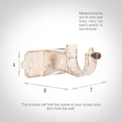 25mm Brett Centre Bracket In Old Ivory -Curtains & Poles Sales 6012oi 13