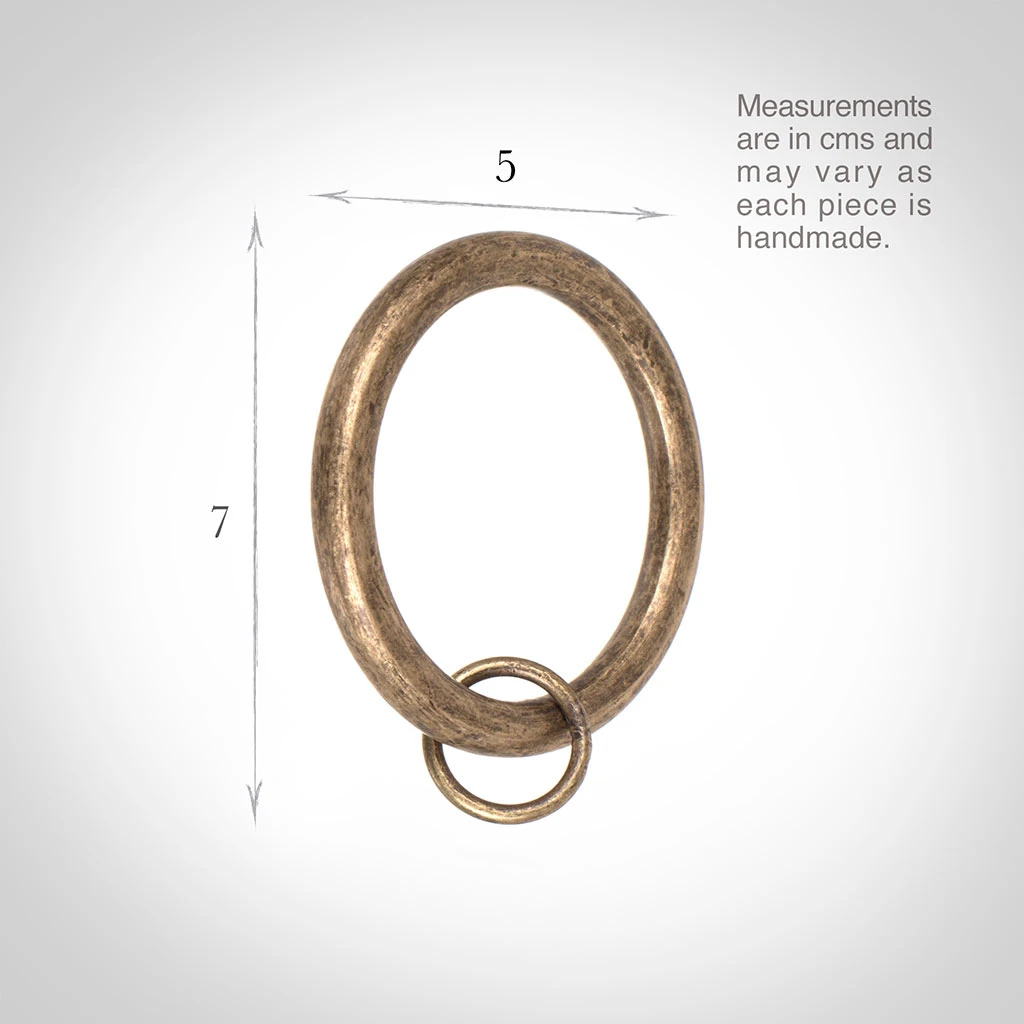 25mm Brass Curtain Ring In Antiqued Brass 5 25mm Brass Curtain Ring In Antiqued Brass - Image 3