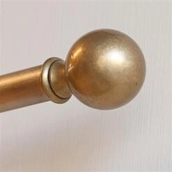 19mm Brass Ball Finial In Antiqued Brass -Curtains & Poles Sales 6014ab 4