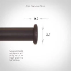 25mm Button Finial In Beeswax -Curtains & Poles Sales 601bw 3