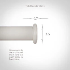 25mm Button Finial In Clay -Curtains & Poles Sales 601cl 13