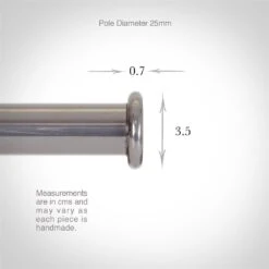 25mm Button Finial In Mercury 9 25mm Button Finial In Mercury -Curtains & Poles Sales 601me 3