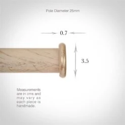 25mm Button Finial In Old Ivory -Curtains & Poles Sales 601oi 3