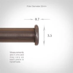 25mm Button Finial In Polished -Curtains & Poles Sales 601po 3