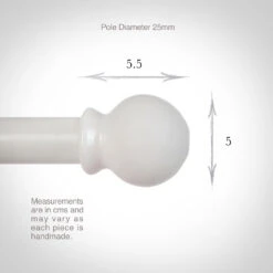 25mm Cannonball Finial In Clay -Curtains & Poles Sales 602cl 13