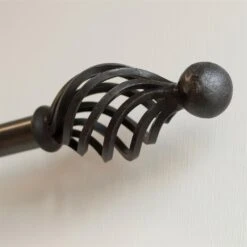 25mm Cage & Ball Finial In Beeswax -Curtains & Poles Sales 603bw 4