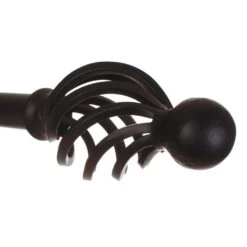 25mm Cage & Ball Finial In Matt Black -Curtains & Poles Sales 603mb 2