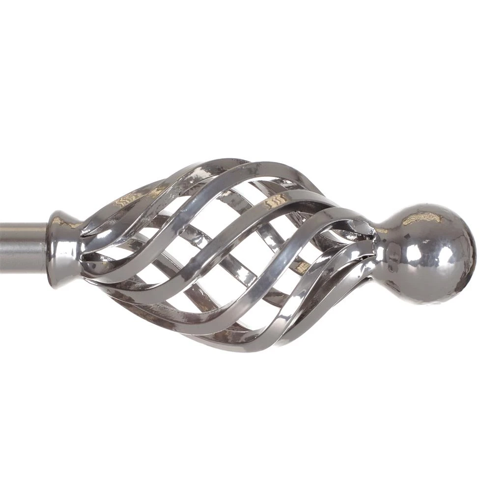 25mm Cage & Ball Finial In Mercury 3 25mm Cage & Ball Finial In Mercury