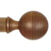 25mm Brass Reeded Ball Finial In Antiqued Brass -Curtains & Poles Sales 6056ab 1
