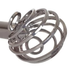 20mm Spiral Finial In Mercury 8 20mm Spiral Finial In Mercury -Curtains & Poles Sales 6058me 2