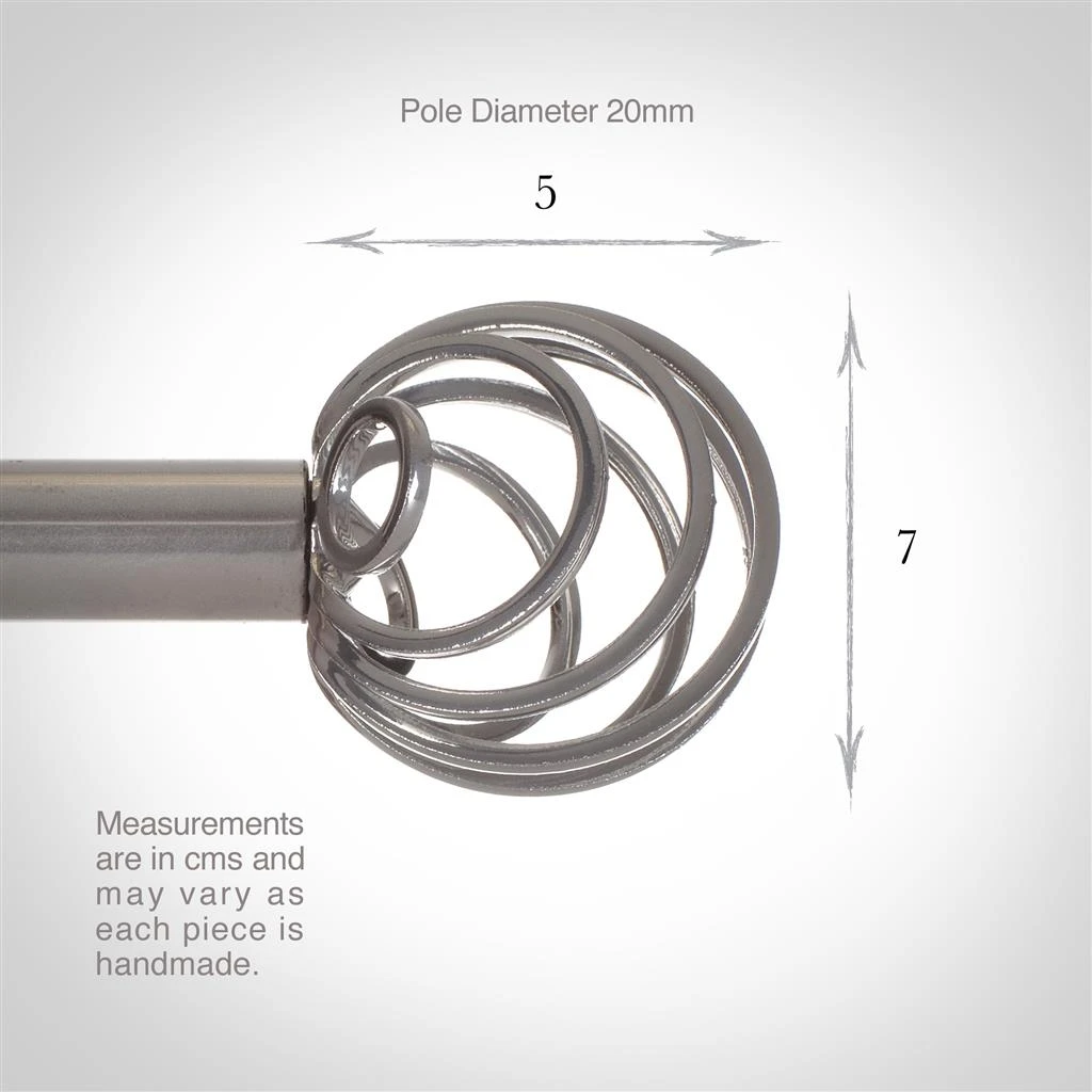 20mm Spiral Finial In Mercury 6 20mm Spiral Finial In Mercury - Image 4