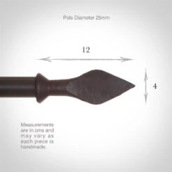 25mm Spear Finial In Beeswax -Curtains & Poles Sales 605bw 3