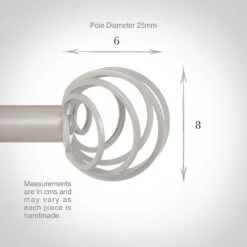 25mm Spiral Finial In Clay 6 25mm Spiral Finial In Clay -Curtains & Poles Sales 6062cl 13