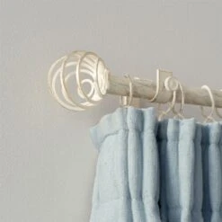 25mm Spiral Finial In Old Ivory 7 25mm Spiral Finial In Old Ivory -Curtains & Poles Sales 6062oi 12