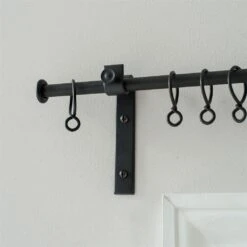 12mm Chapel Standard Bracket In Matt Black -Curtains & Poles Sales 6066mb 12 1
