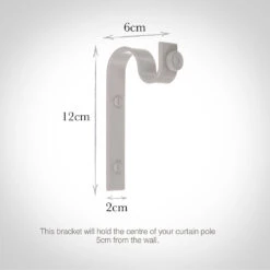 20mm Chapel Standard Bracket In Clay -Curtains & Poles Sales 6067cl 13