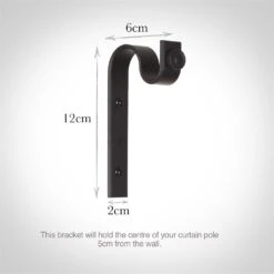 20mm Chapel Standard Bracket In Matt Black 10 20mm Chapel Standard Bracket In Matt Black -Curtains & Poles Sales 6067mb 13