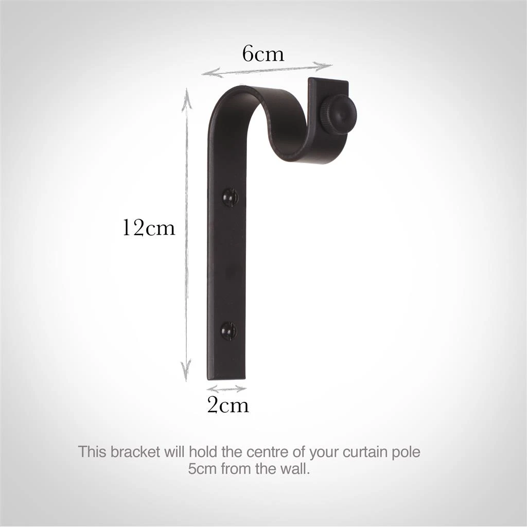 20mm Chapel Standard Bracket In Matt Black 5 20mm Chapel Standard Bracket In Matt Black - Image 3